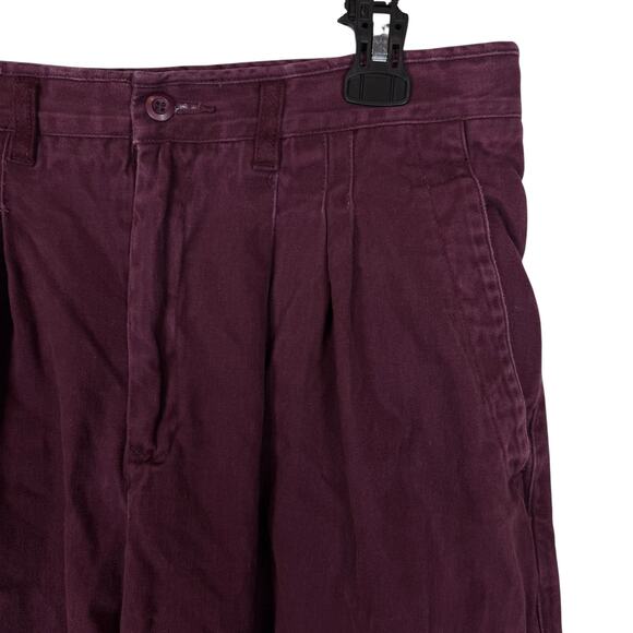 Generra Collection Chino Pants Women 33 Purple Pleated High-Rise Flat Front VTG - Picture 6 of 15